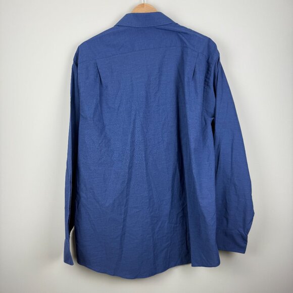 Tommy Hilfiger Men's Regular Fit THFlex Dress Shirt, Royal Blue, Size XL - Picture 5 of 7